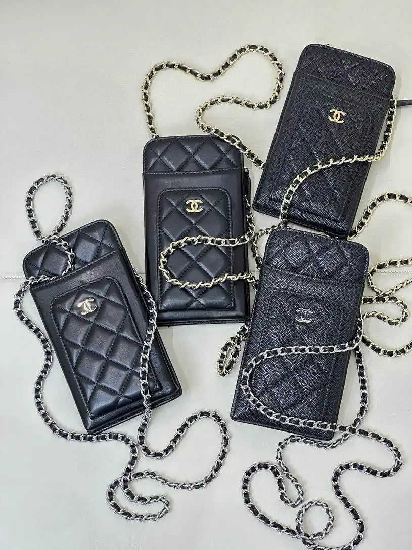 Chanel AP0990 25B Phone Bag Lambskin Black