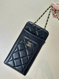 Chanel AP0990 25B Phone Bag Lambskin Black