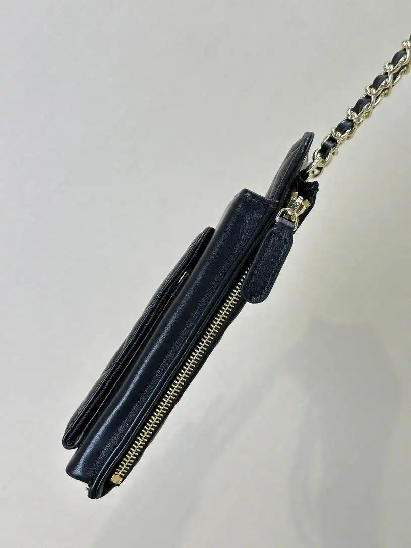 Chanel AP0990 25B Phone Bag Lambskin Black