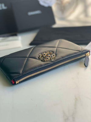 Chanel AP1059 Pouche Lambskin bag Wallet Card Holder Black - Default Title - View 3