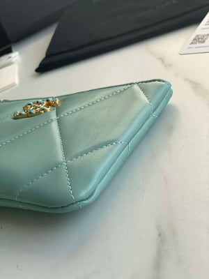 Chanel AP1059 Pouche Lambskin bag Wallet Card Holder Blue - Default Title - View 6