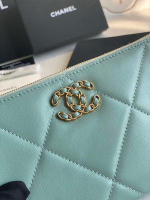 Chanel AP1059 Pouche Lambskin bag Wallet Card Holder Blue - Default Title - View 7