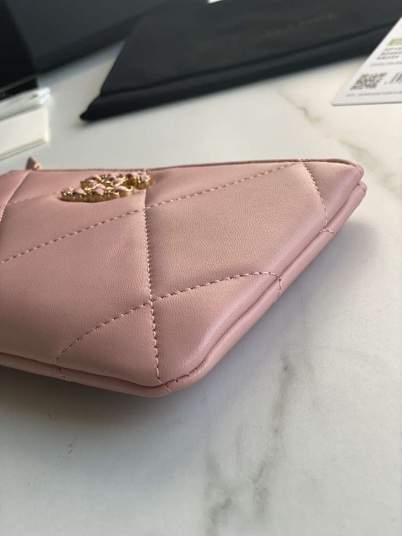 Chanel AP1059 Pouche Lambskin bag Wallet Card Holder Pink - Default Title - View 5