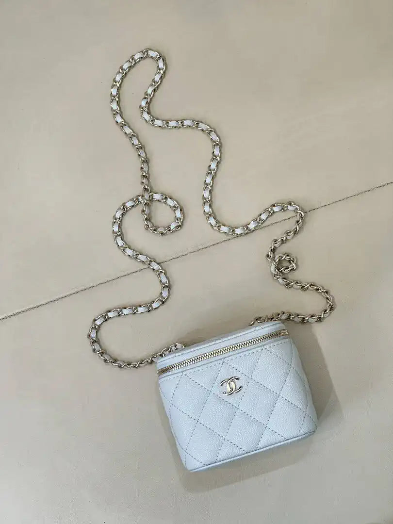 Chanel AP1340  Mini Vanity Box bag Light Blue