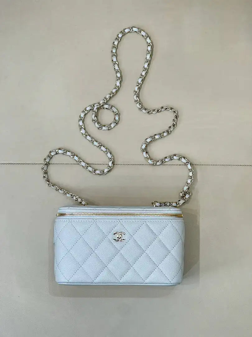 Chanel AP1341 Mini Vanity Box bag Light Blue