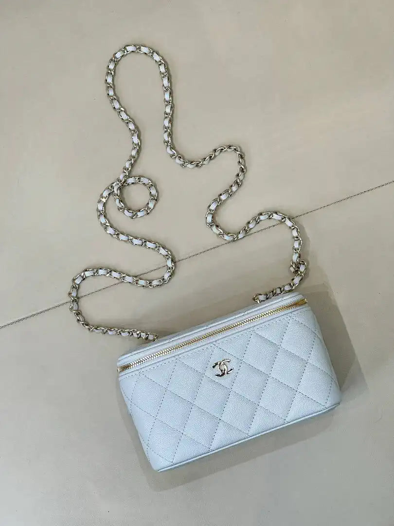 Chanel AP1341 Mini Vanity Box bag Light Blue
