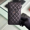 Chanel AP1422 Chanel phone card holder Lambskin Black - Default Title - View 1