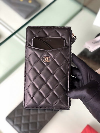 Chanel AP1422 Chanel phone card holder Lambskin Black - Default Title - View 2