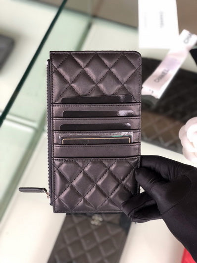 Chanel AP1422 Chanel phone card holder Lambskin Black