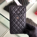 Chanel AP1422 Chanel Black phone card holder Calfskin - Default Title - View 1