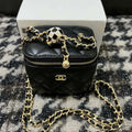 Chanel AP1447 Small Vanity With Chain Calfskin Black - Default Title - View 1