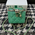 Chanel AP1447 Small Vanity With Chain Calfskin Green - Default Title - View 1