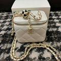 Chanel AP1447 Small Vanity With Chain Calfskin White - Default Title - View 1