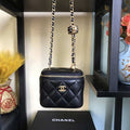 Chanel AP1447 small Vanity with chain lambskin gold Light Black - Default Title - View 1
