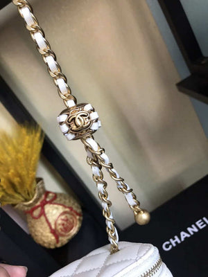Chanel AP1447 small Vanity with chain lambskin gold White - Default Title - View 3