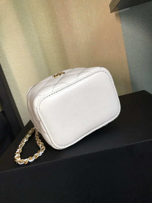 Chanel AP1447 small Vanity with chain lambskin gold White - Default Title - View 6