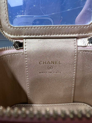 Chanel AP1447 small Vanity with chain lambskin gold Adjustable small gold balls Apricot - Default Title - View 8