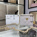 Chanel AP1447 small Vanity with chain lambskin gold Adjustable small gold balls Gray - Default Title - View 1