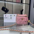 Chanel AP1447 small Vanity with chain lambskin gold Adjustable small gold balls Pink - Default Title - View 1