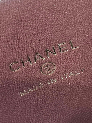 Chanel AP1447 small Vanity with chain lambskin gold Adjustable small gold balls Wine Red - Default Title - View 9