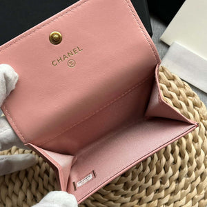 Chanel AP1790 19 flap Card Holder shiny lambskin gold tone ruthenium finish metal Pink - Default Title - View 9