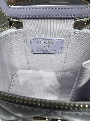 Chanel Small Vanity With Chain and Top Handle Bag Lambskin AP2198 Purple - Default Title - View 9