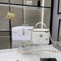 Chanel AP2198 Small Vanity With Chain and Top Handle Bag Lambskin White - Default Title - View 1
