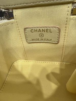 Chanel AP2198 Small Vanity With Chain and Top Handle Bag Lambskin Yellow - Default Title - View 9