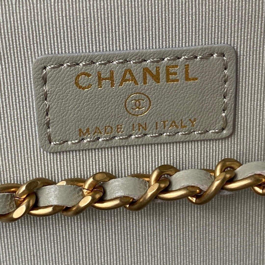 Chanel AP2303 Clutch With Chain in Lambskin Grey