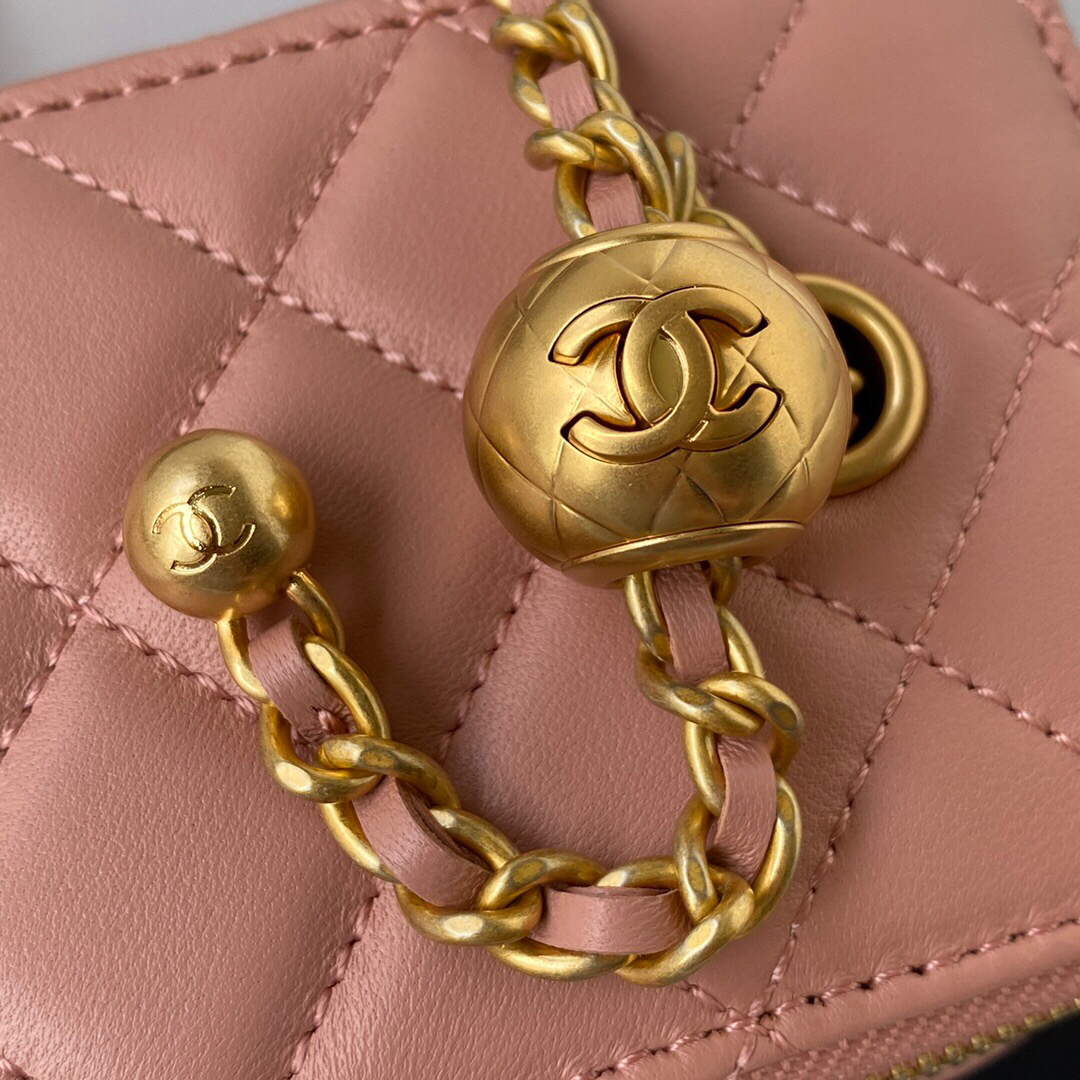 Chanel AP2303 Clutch With Chain in Lambskin Baby Pink