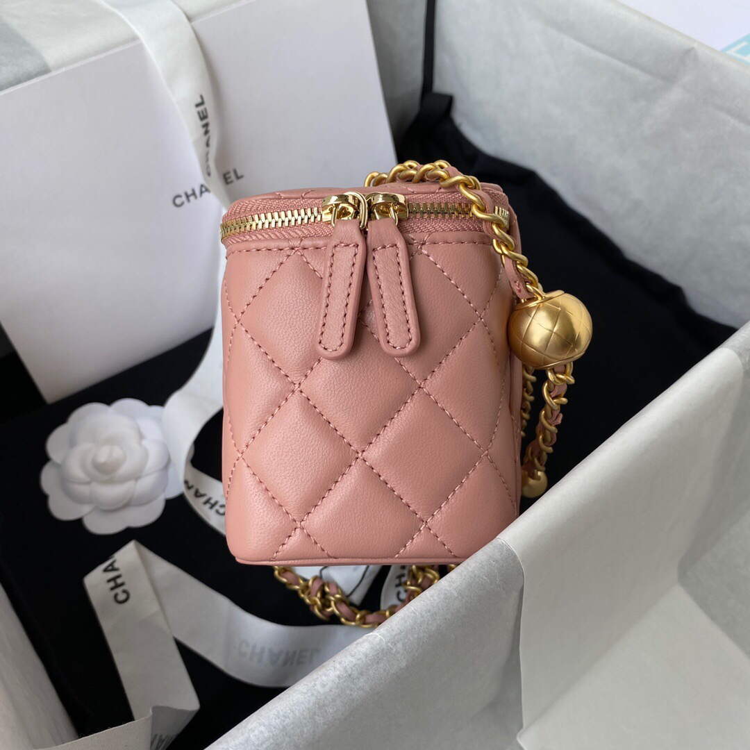 Chanel AP2303 Clutch With Chain in Lambskin Baby Pink