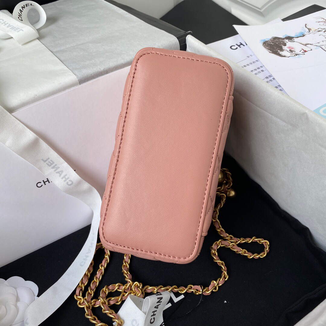Chanel AP2303 Clutch With Chain in Lambskin Baby Pink