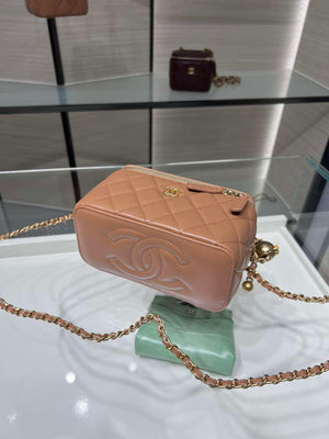 Chanel AP2303 Clutch With Chain in Lambskin gold balls Brown - Default Title - View 4