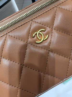 Chanel AP2303 Clutch With Chain in Lambskin gold balls Brown - Default Title - View 5