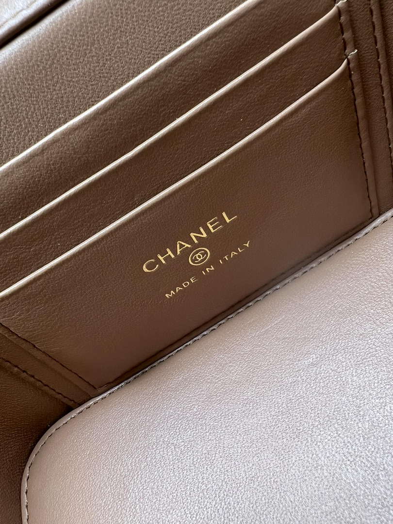 Chanel AP2303 Clutch With Chain in Lambskin gold balls Brown