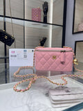 Chanel AP2303 Clutch With Chain in Lambskin gold balls Light Pink