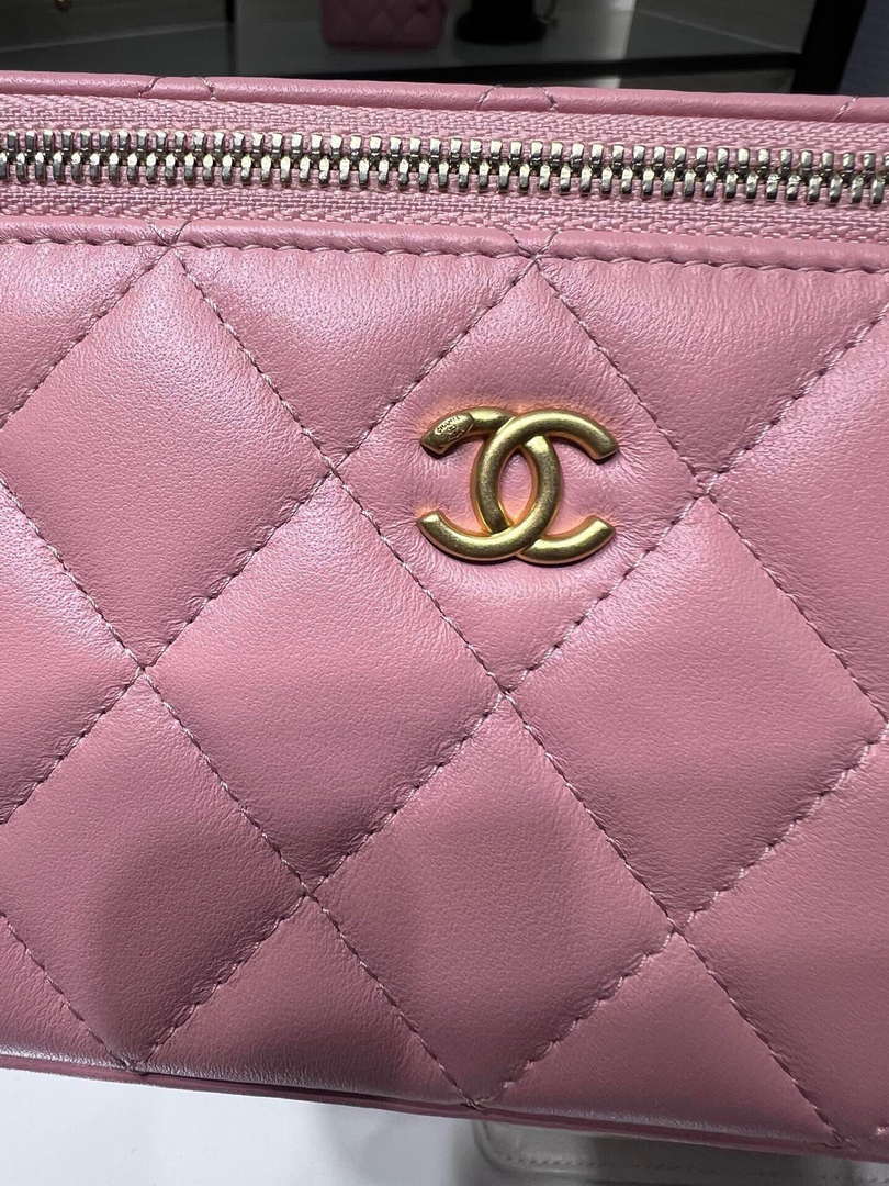 Chanel AP2303 Clutch With Chain in Lambskin gold balls Light Pink