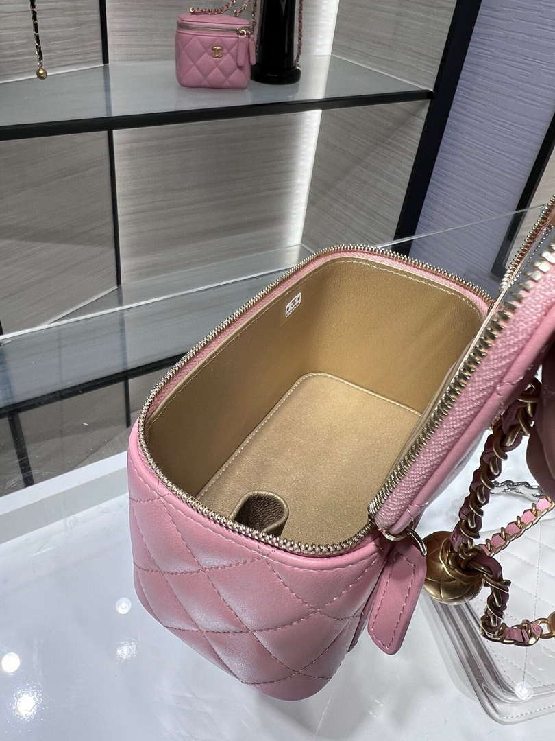 Chanel AP2303 Clutch With Chain in Lambskin gold balls Light Pink