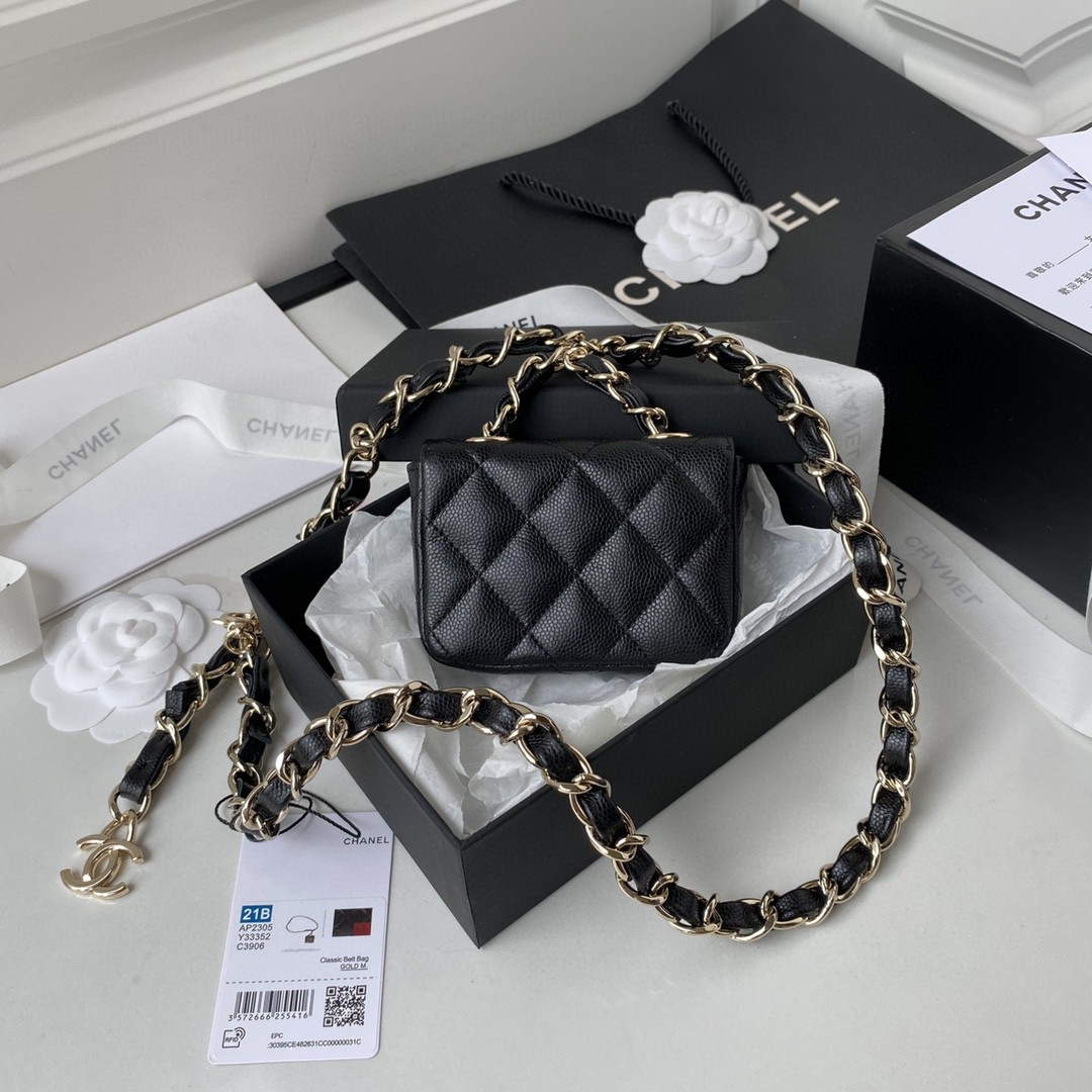 Chanel AP2305 Chanel Mini Flap bag Calfskin Blacck - Default Title - View 2