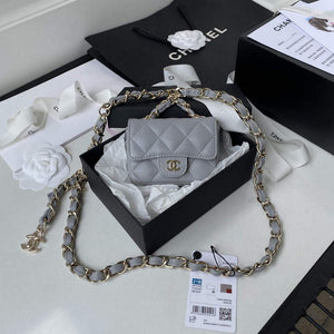 Chanel AP2305 Chanel Mini Flap bag Calfskin Grey - Default Title - View 1