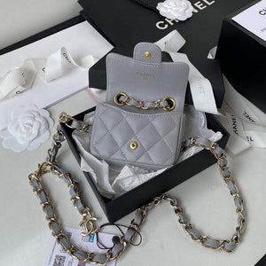 Chanel AP2305 Chanel Mini Flap bag Calfskin Grey - Default Title - View 7