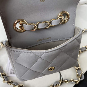 Chanel AP2305 Chanel Mini Flap bag Calfskin Grey - Default Title - View 9