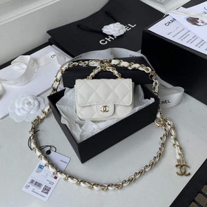 Chanel AP2305 Chanel Mini Flap bag Calfskin White - Default Title - View 1