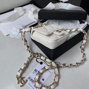 Chanel AP2305 Chanel Mini Flap bag Calfskin White - Default Title - View 4