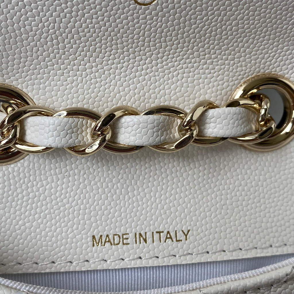 Chanel AP2305 Chanel Mini Flap bag Calfskin White