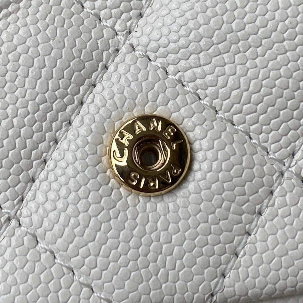 Chanel AP2305 Chanel Mini Flap bag Calfskin White