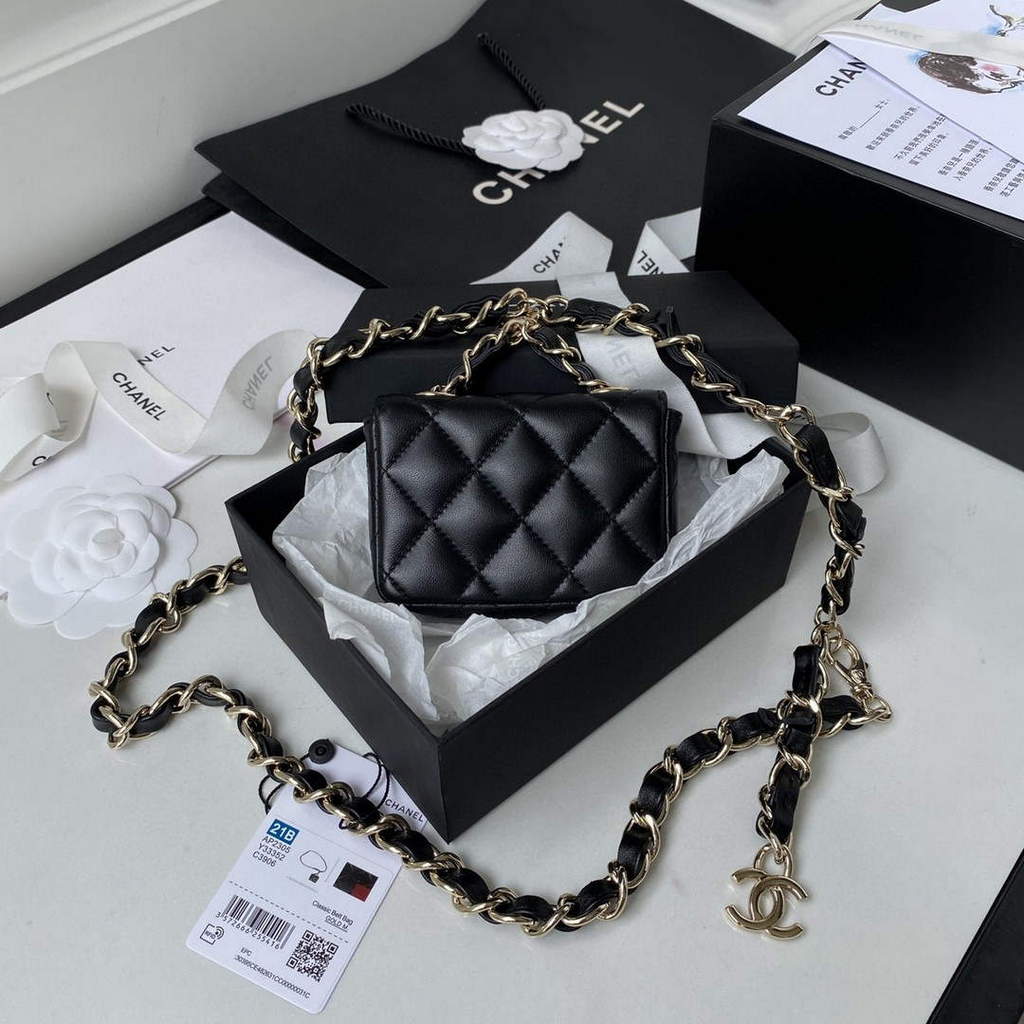 Chanel AP2305 Chanel Mini Flap bag Lambskin Black