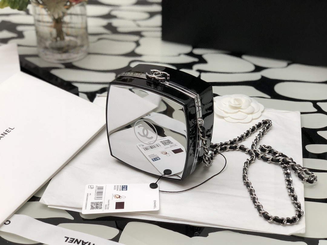 Chanel AP2398 Small Vanity Case Acrylic Black Silver - Default Title - View 1