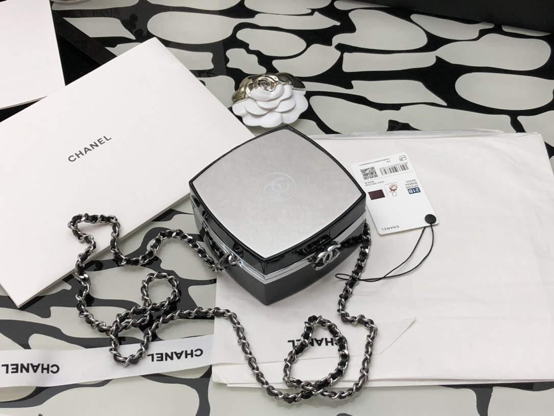 Chanel AP2398 Small Vanity Case Acrylic Black Silver - Default Title - View 2
