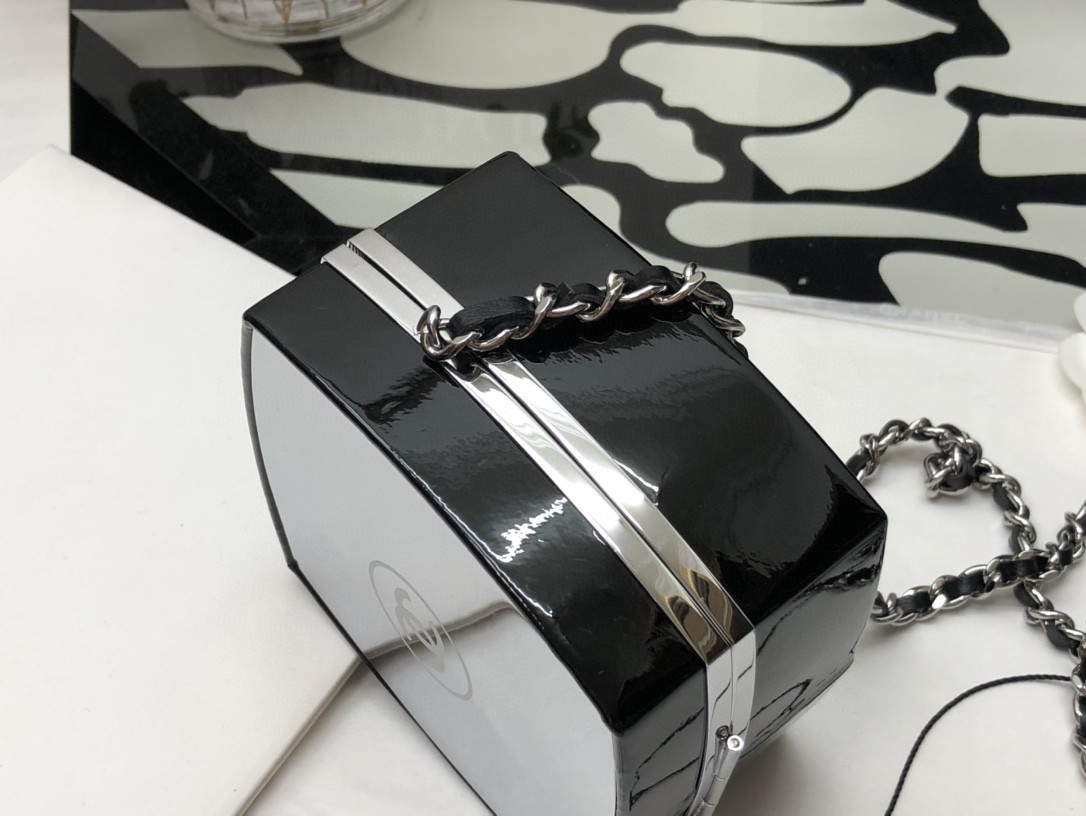 Chanel AP2398 Small Vanity Case Acrylic Black Silver